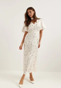 Satin Scarf Maxi Dress
