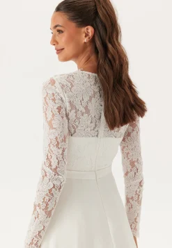 Scallop V-Neck Lace Gown