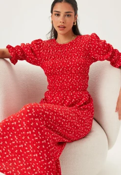 Short Sleeve Smock Dress