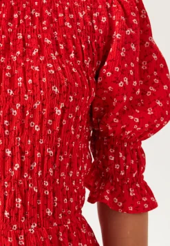 Short Sleeve Smock Dress