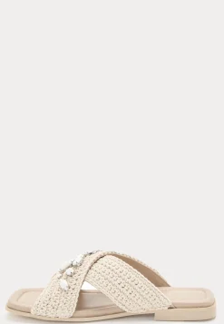 Slipper Woven Crossed Stones