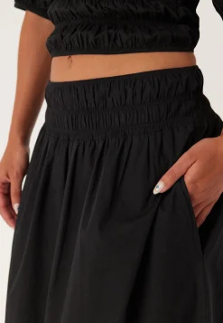 Smock Waist Maxi Skirt