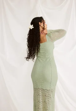 Square Neck Lace Dress