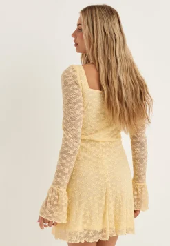 Square Neck Lace Dress
