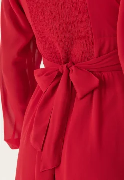 Square Neck L/S Georgette Dress