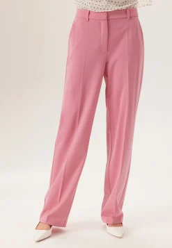 Straight High Waist Suit Trousers