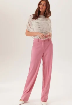 Straight High Waist Suit Trousers