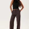 Straight High Waist Suit Trousers