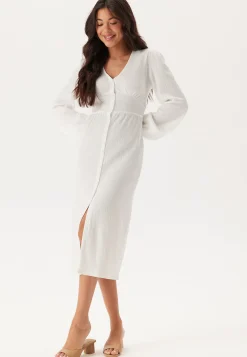 Structure Button Midi Dress