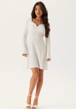 Structured V-neck Skater Dress