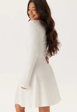 Structured V-neck Skater Dress