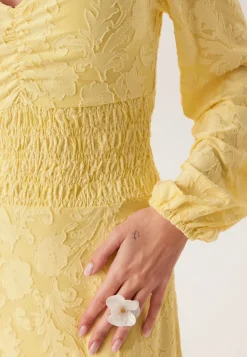 Structure Floral Smock Maxi Dress
