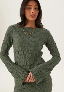 Structure Long Sleeve Midi Dress