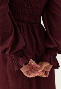 Structure Long Sleeve Midi Dress