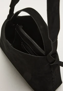 Suede Knot Shoulder Bag