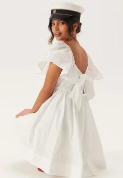 Tie Back Frill Short Dress