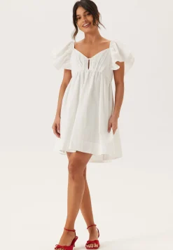 Tie Back Frill Short Dress