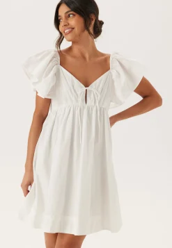 Tie Back Frill Short Dress