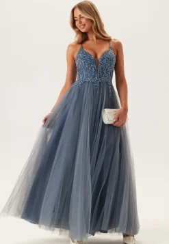 Tulle Back Lacing Evening Dress