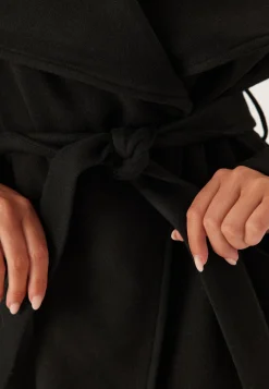 Vicooley Collar Belt Coat