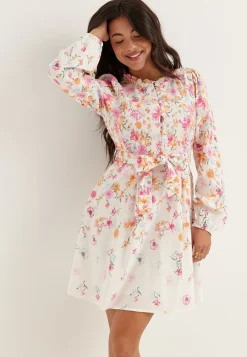 Vielma O-neck L/S SHORT DRESS