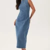 Vinona S/L Midi Denim Dress