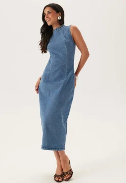 Vinona S/L Midi Denim Dress