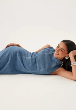 Vinona S/L Midi Denim Dress