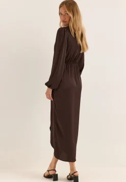 Viravenna L/S V-NECK ANKLE WRAP DRESS