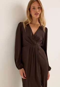 Viravenna L/S V-NECK ANKLE WRAP DRESS