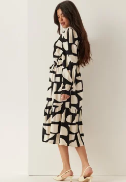 Viscose Flounce Shirt Dress