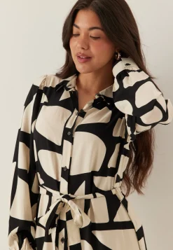 Viscose Flounce Shirt Dress