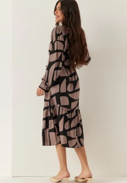 Viscose Flounce Shirt Dress