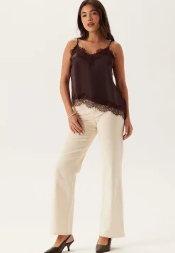 Viscose Satin Lace Singlet