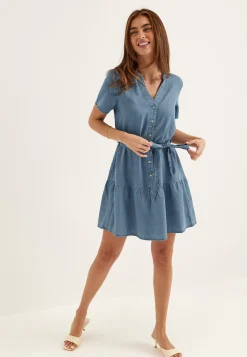 Vmfleur Ss Short Belt Tencel Dress