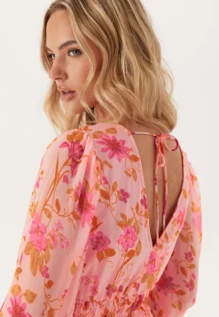 Vmflora Ls V-neck Calf Dress
