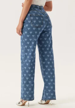 Vmtessa Hr Wide Jeans Print