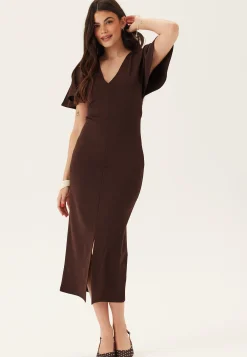 V-Neck Butterfly Sleeve Dress