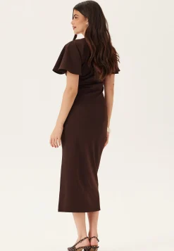 V-Neck Butterfly Sleeve Dress