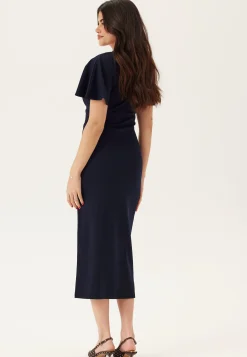 V-Neck Butterfly Sleeve Dress