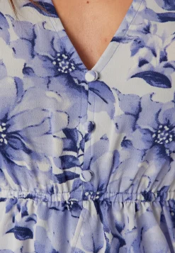 V-neck Flounce Maxi Dress