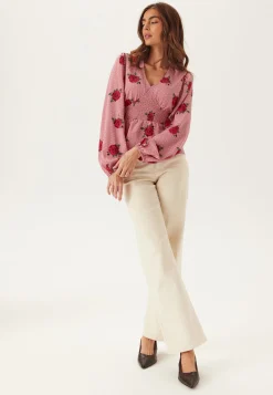 V-neck Smock Blouse