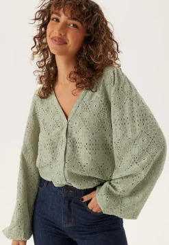 Volume Sleeve Button Blouse