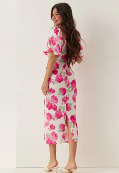 Volume Sleeve Midi Dress
