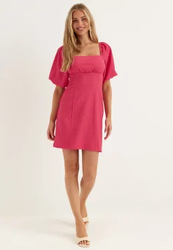 Volume Sleeve Mini Dress