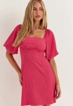 Volume Sleeve Mini Dress