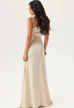 Waterfall Mermaid Satin Gown