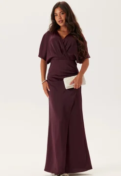 Wrap Satin Gown