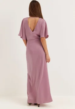 Wrap Satin Gown