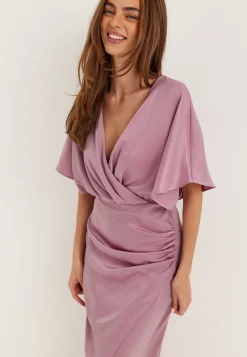 Wrap Satin Gown